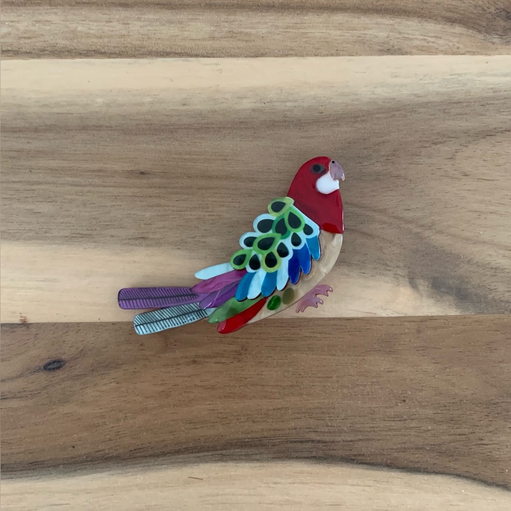 Erstwilder Rosie Rosella Bird Brooch Pin NWOT